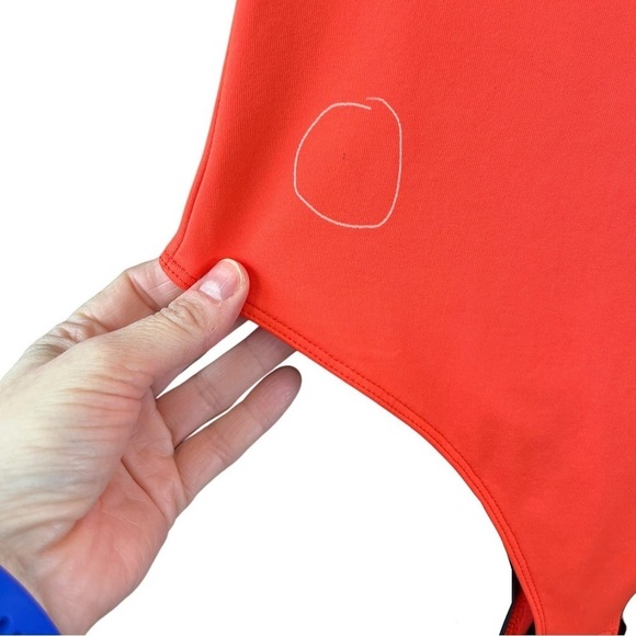 House of Harlow 1960 Orange Square Neck Bodysuit | Lux Essentials | Size Small - Picture 6 of 6